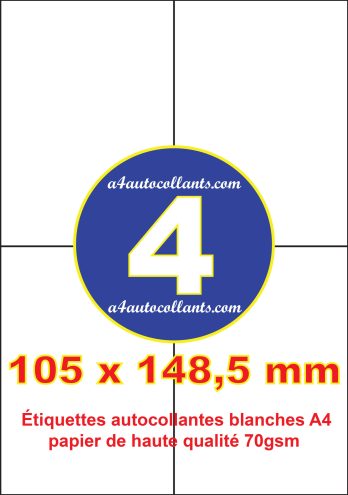 Étiquette 105×148.5mm à partir de 6,50€