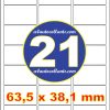 Etiquettes pour timbres 63.5x38.1 mm